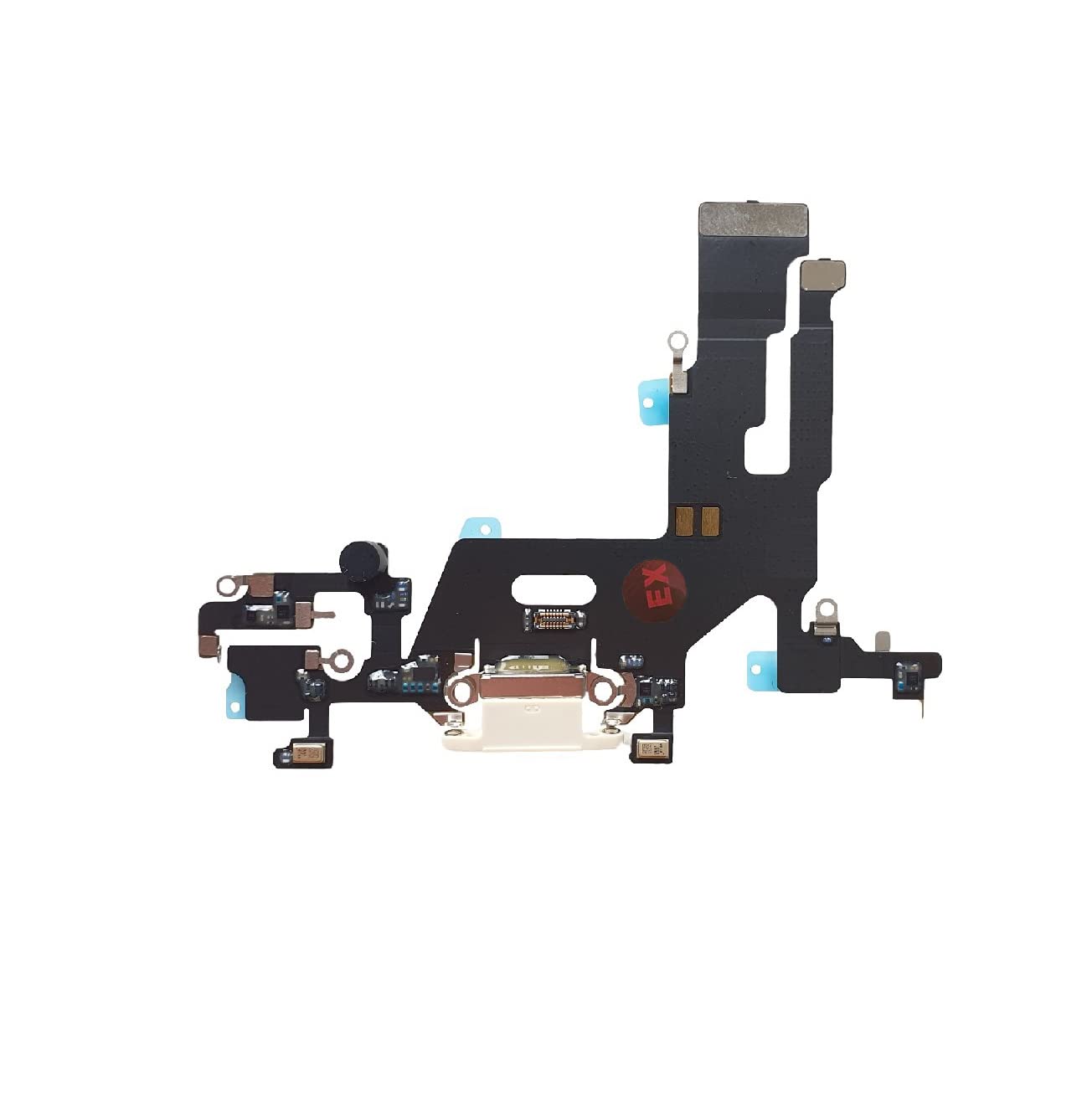 Smartex® Charging Port Flex cable compatible with iPhone 11 White - Dock Connector + flex cable