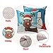 WEYON Christmas Throw Pillow Covers 18 x 18 Inches Santa/Reomdeer/Snowman/Merry Christmas Decorative Sofa Throw Pillow Case Covers Linen Cushion, Set of 4