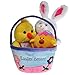 Plush Easter Basket For Baby - Toddler & Kids Of All Ages. Set Includes Plush Easter Bunny, Plush Easter Egg, Plush Easter Chick, Easter Basket
