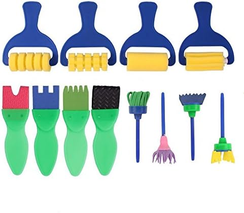 DIY Painting Brushes Toy, Luvu Mini Early Learning Hobby Paint Brushes Tools for Kids 12 PCS