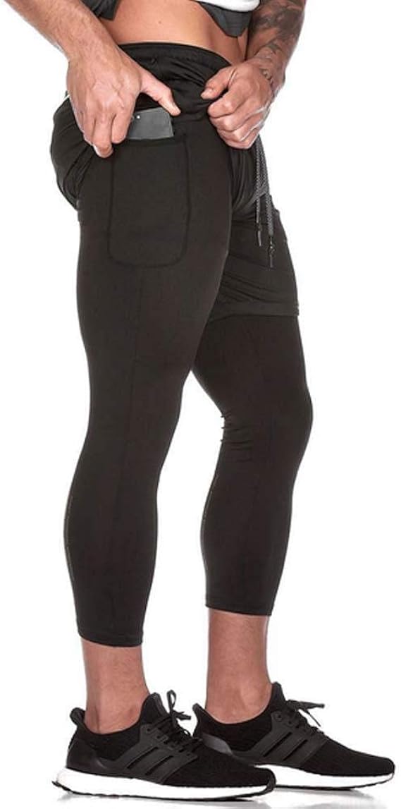 2019 Newest Quick Drying Mens Compression Shorts with Builtin Pocket