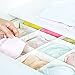 Grid Drawer Divider 8pcs Adjustable DIY Plastic Closet Separator Household Organizer Thickening Spacer Sub-grid Shelves Tidy Closet Stationary Makeup Socks Underwear Scarves Organizer (White)