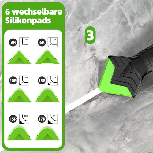 Silicone Remover, Silicone Puller Tool Set, 5-in-1 Joint Scraper, 6 Interchangeable Silicone Pads, Sealing Nozzles ​For Kitchen, Bathroom, Floor, Sink, Window Seal