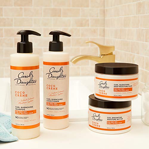CAROL’S DAUGHTER COCO CREME COIL ENHANCING MOISTURE BUTTER, WITH COCONUT OIL AND MANGO BUTTER, FOR VERY DRY CURLY HAIR, PARABEN AND SILICONE FREE, 12 OZ