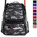 Athletico Baseball Bat Bag - Backpack for Baseball, T-Ball & Softball Equipment & Gear for Youth and Adults | Holds Bat, Helmet, Glove, & Shoes |Shoe Compartment & Fence Hook (Gray Camo)