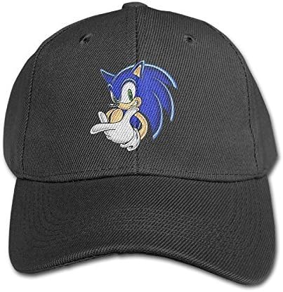 MFUJ Sonic The Hedgehog Cartoon Portraits Children Baseball Hats Black