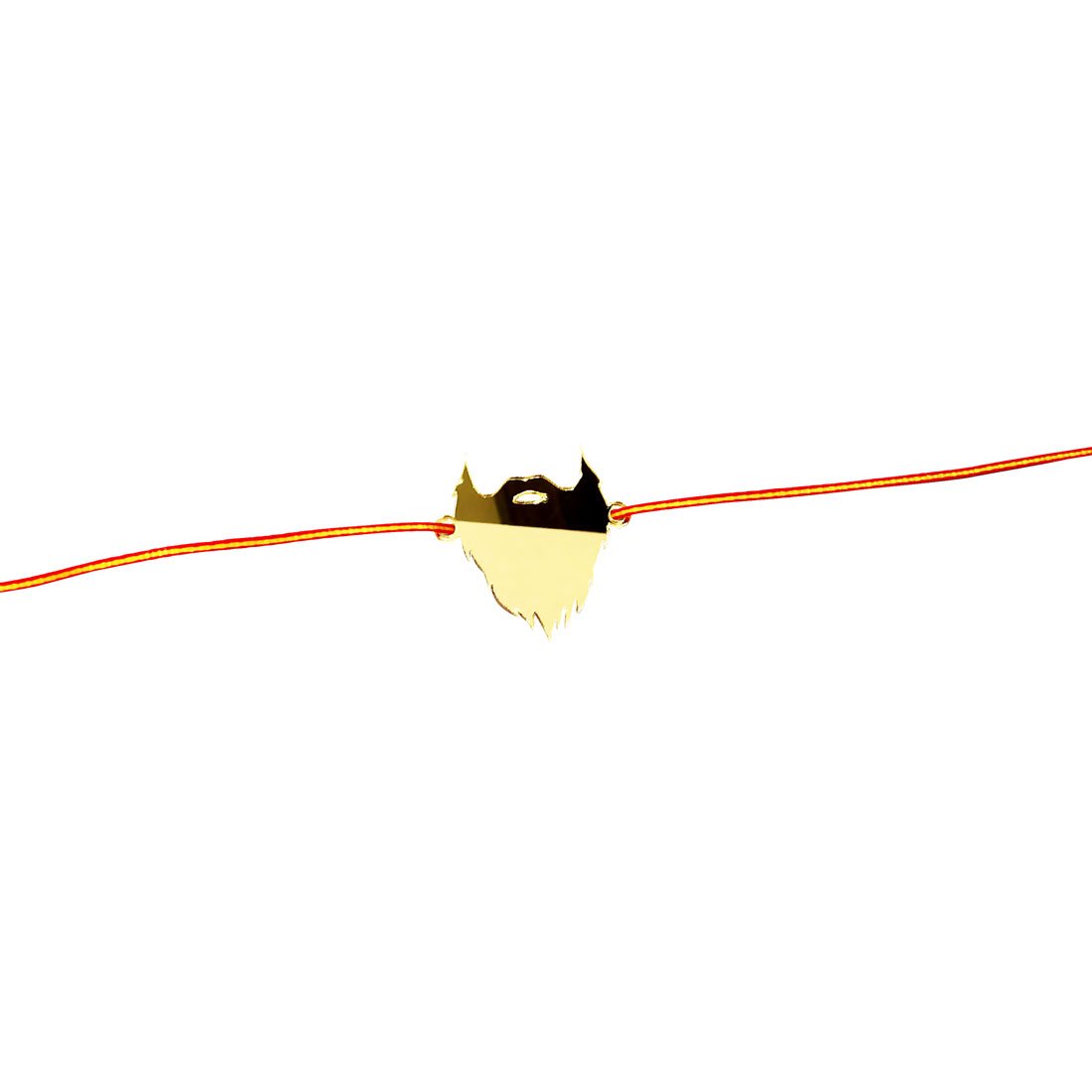 incredible gifts beard style gold acrylic rakhi - for brother