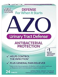AZO Urinary Tract Defense Antibacterial Protection | Helps Control a UTI Until You Can See a Doctor | #1 Most Trusted Urinary Health Brand | 24 Tablets