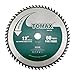 TOMAX 12-Inch 60 Tooth ATB Fine Finish Saw Blade with 1-Inch Arbor