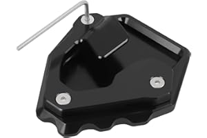 BAIONE Worldmotop Motorcycle Kickstand Pad Support Extension Enlarger Pad Replacement for Honda CRF1000L Africa Twin 2016 2017 2018 Side Stand Plate(black)