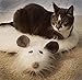 Kitty’s Mouse Skin Rug (Cat Bed) White, Naturally attracts and Calms Cats | Cute Unique Space-Saving Design for Sofa, Bed or Floor | Luxurious Long Fur mimics Natural | Small Medium Large Sizedthumb 3