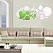 Ikevan 1 Set 27 pcs Acrylic Art Modern 3D Mirror Round Wall Stickers DIY Home Wall Room Decals Decor Sofa TV Setting Wall Removable Wall Stickers