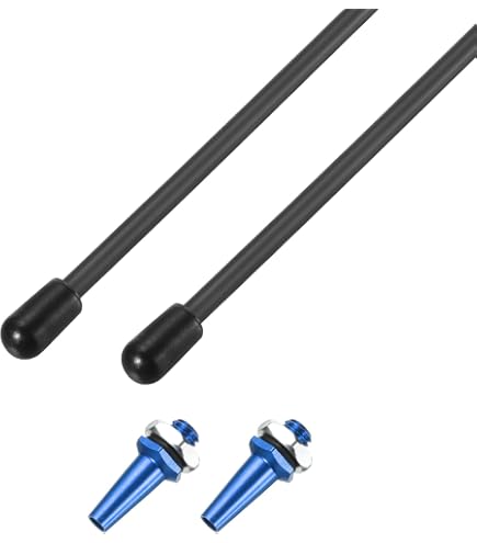 Amagogo Tube D’Antenne RC – Lot De 5, 38 Cm, Compatible Voitures 1/10 1/8, Chenilles, Bateaux, PE Durable
