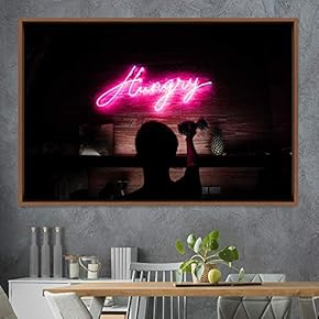 signwin Framed Canvas Wall Art Illuminated Words 3D...