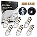 Partsam 6PCS BA9s Bayonet LED Light Instrument Panel Dash Gauge Cluster Indicator Bulbs, White