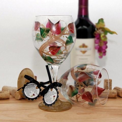 Judi Painted it AVINE Autumn Vines Wine Glass
