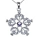 Alexander Castle 925 Sterling Silver Scottish Thistle & Real Amethyst Necklace - 25mm x 25mm Pendant with 18