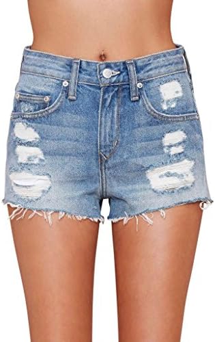 Women's Jack Cut Off Short Vintage Levi's Frayed Shorts Denim Low Rise-L