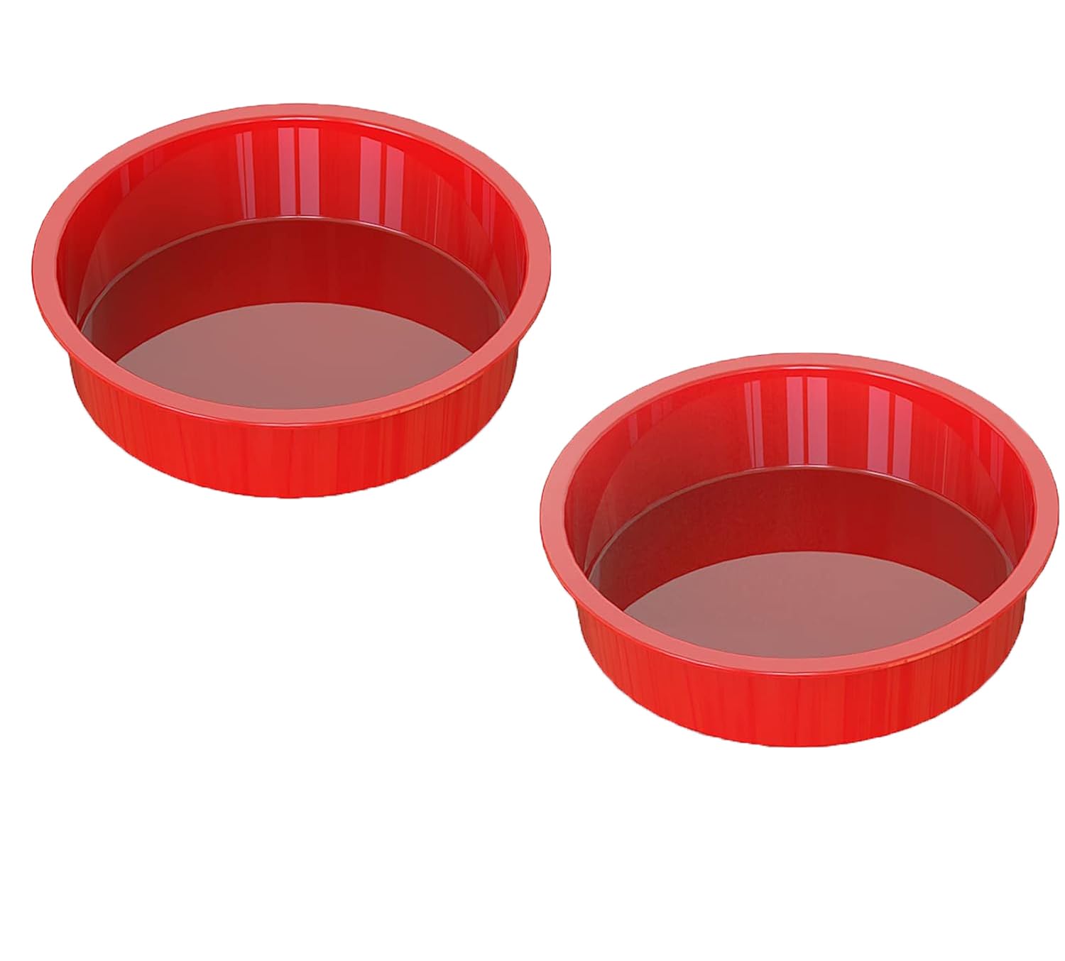 SILIVO Silicone Cake Tins for Baking 9 Inch, 2Pcs Round Cake Tin 23cm, Nonstick Silicon Cake Mould for Baking — image 1