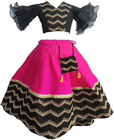 Aglare Girls's lehanga, bridal lehenga, lehenga for girls, lehenga choli for Girls wedding.Indo western.