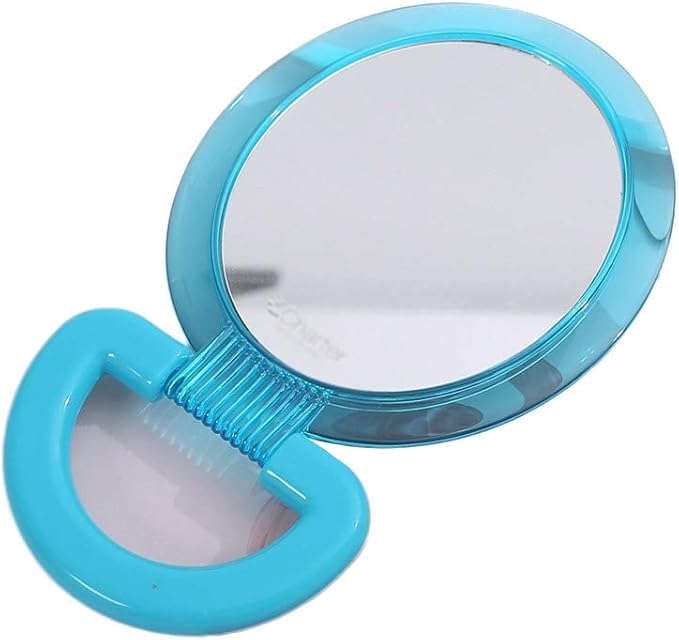 Bright mirror Small Makeup Mirror, Singlesided Table Mirror Fold Plastic Beauty Mirror Portable