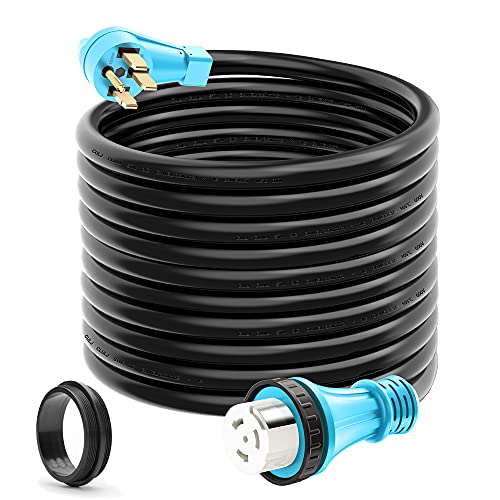 CircleCord UL Listed 50 Amp 50 Feet RV / Generator Cord with Locking