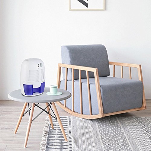 The perseids 500ml Mini Dehumidifiers for Home Air Electric Compact Ultra Quiet Portable Dehumidifiers for Damp Condensation Window,Wardrobe, Bedroom, Bathroom, Caravan, Laundry (500ml)