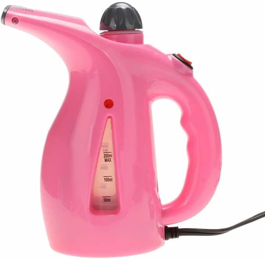Evokem Portable Handheld Garment Steamer Compact, 2 Min Heat-Up Clothes Fabric Steamer for Travel Home Hotel with Brush US Plug (Red)