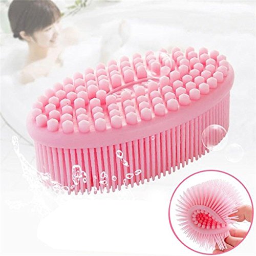 100 Silicone Bath & Shower Loofah Brush For Face & Body Gentel Scrub