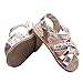 Beeliss Baby Sandals Rubber Sole Summer Shoes (6-12 Months Infant, Gold, 6_months)