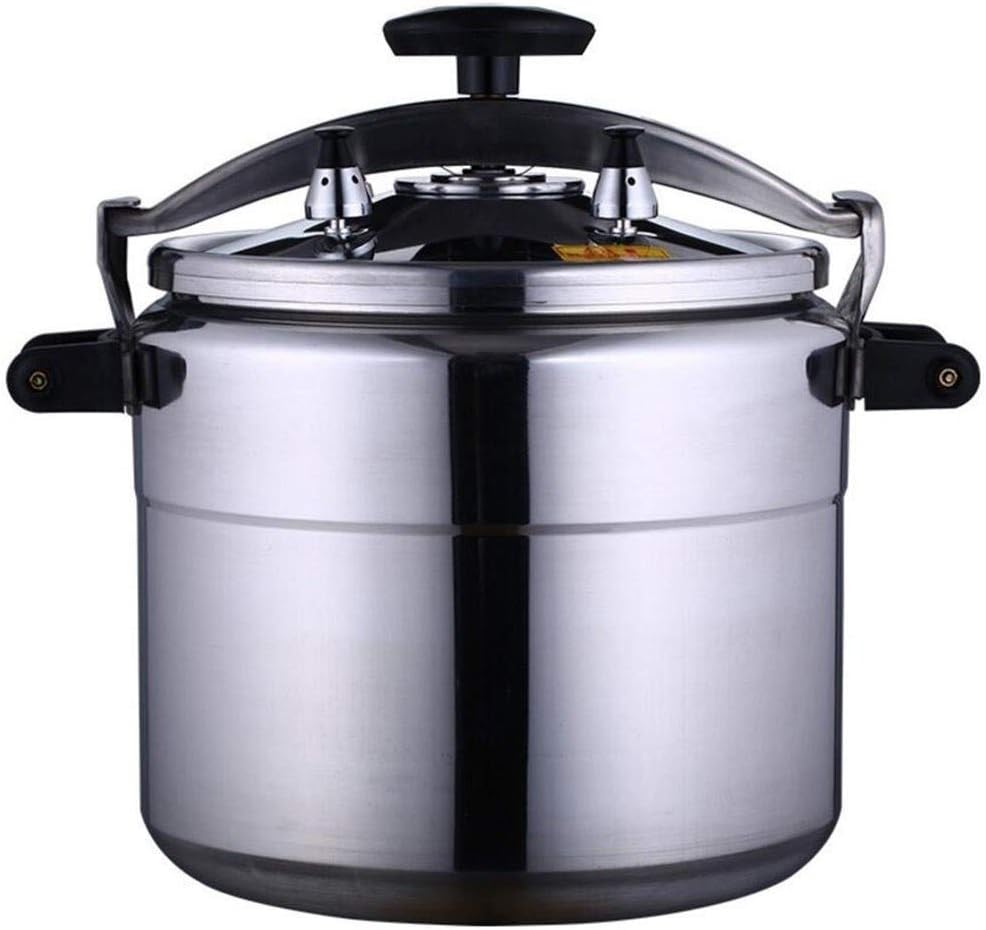 Household Pressure Cooker Rice Cooker, Large Capacity Available Multi-Cook Slow Cooker Steamer and Wok Soup Pot, Induction Base for Home Restaurant Hotel 3L-70L (Color : Silver, Size : 50L)