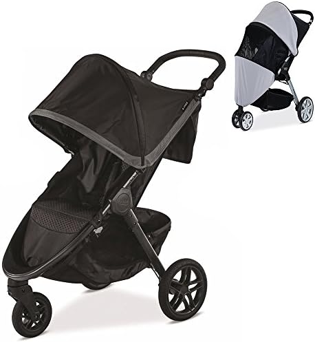 Britax B-Free Stroller, Pewter With Suncover Bundle