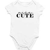 Printique Organic Onesie Baby One Piece Short Sleeve Bodysuit - Miso Cute