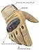 HIKEMAN Outdoor Full Finger Gloves for Men Fit for Cycling Motorcycle Hiking Camping (Tan, Large)