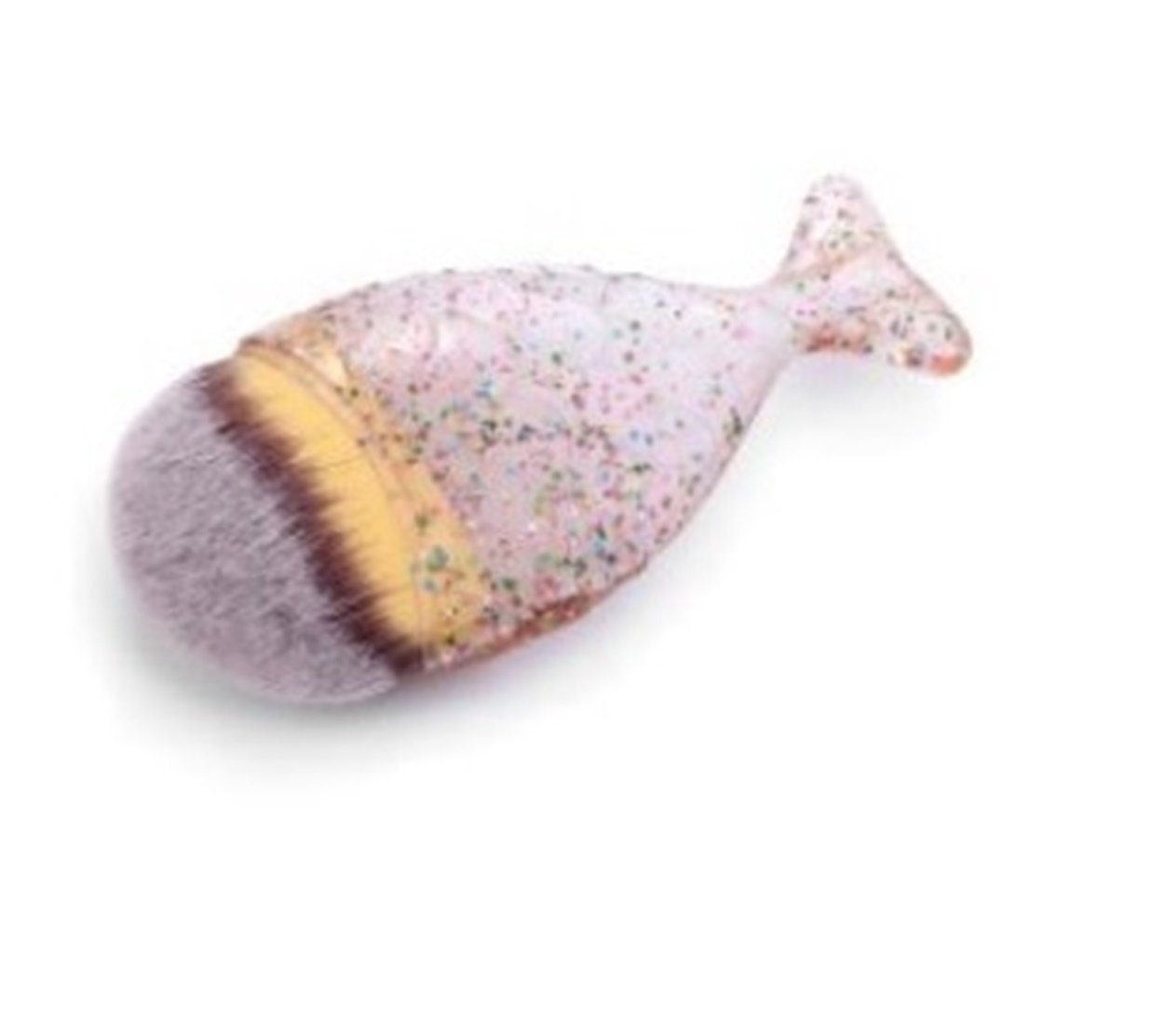 1 Piece Mermaid Fish Makeup Brushes Set Contour Cosmetics Make Up Tools Professional Natural Beauty Palette Eyeshadow Nice Popular Faced Colorful Rainbow Hair Highlights Glitter Travel Kit, Type-16