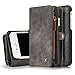MOONORN iPhone 7 Plus/iPhone 8 Plus Wallet Case - Detachable Leather Phone Wallet Magnetic Flip Case Shockproof Cell Phone Case with Credit Card Slots (Black)
