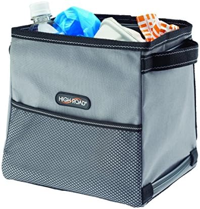 High Road StableMate Leakproof Covered Car Trash Can (Medium, Gray)
