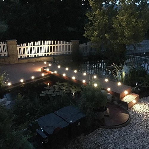 1W RGB LED Deck Lighting Kit, 20x QACA 30Lm Outdoor Step Lights for Garden Patio Recessed Underground Step Stairs Low Voltage LED Lamps DC 12V Stainless Steel Waterproof IP67