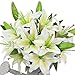 AmyHomie Artificial Flowers, Artificial Lily, Fake Flowers for Wedding