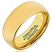 HSG Tungsten Rings for Men Women 8mm 18k Gold Plated High Polished Comfort Fit Domed Wedding Band