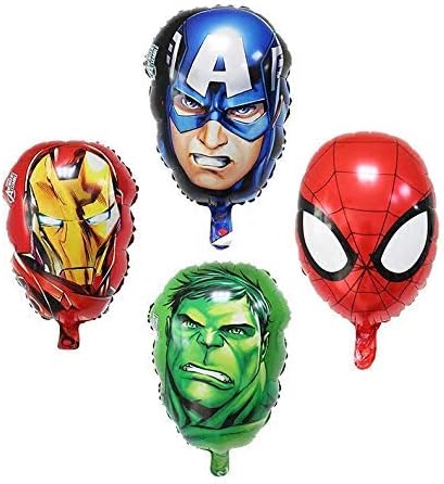 4 pack Superhero Birthday Party Foil Balloon Avengers Super Hero Birthday Party Supplies Party Decorations