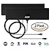 TV Antenna, AKARY Indoor HDTV Antenna 35 Miles Range Ultra Thin Digital Antenna - 2 Pack
