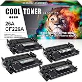 Cool Toner 4PK Compatible Toner Cartridge Replacement for HP 26X CF226X 26A CF226A for HP Laserjet Pro M402dn M402n M402d M402dw, Laserjet Pro MFP M426fdw M426fdn M426dw, M402 M426 Series Printer Ink