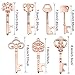 Key Bottle Openers - Assorted Vintage Skeleton Keys, Wedding Party Favors (Pack of 70, Rose Gold)
