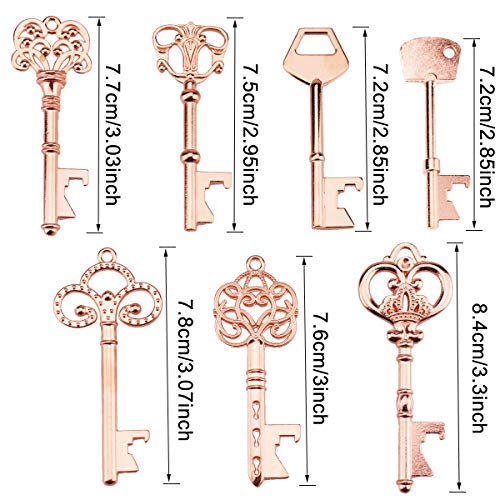 image for XONOR Key Bottle Openers - Assorted Vintage Skeleton Keys, Wedding Par
