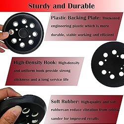 2 Pack 5 Inch 8 Hole Hook-and-Loop Replacemet