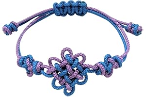 ZenVib KDH Demon Hunters Knot Bracelet, Blue Pink Adjustable Cosplay Costume Accessories Two-color Woven Handmade Wristband Gift Jewelry
