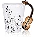 LanHong Violin Coffee Mug Gifts for Musician - 13.5 oz Violin Coffee Cup Violin Stuff Gifts for Music Lovers - Birthday Christmas Music Gift for Men Women