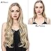 SARLA Clip in Half Wig Dark Brown Synthetic U part Long Loose Wave Thick Full Head Hair Extensions Hairpiece Hair Piece For Women None Lace Front Wigs Japan Kanekalon High Tempareture Fiber 30