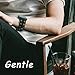 Falandi For Apple Watch Band 44mm 42mm Black Leather, Rock Style Hollow Rivets Genuine Leather iWatch Strap Women Men Replacement WristBand for Apple Watch Series 4 Series 3 Series 2 Series 1 - Black